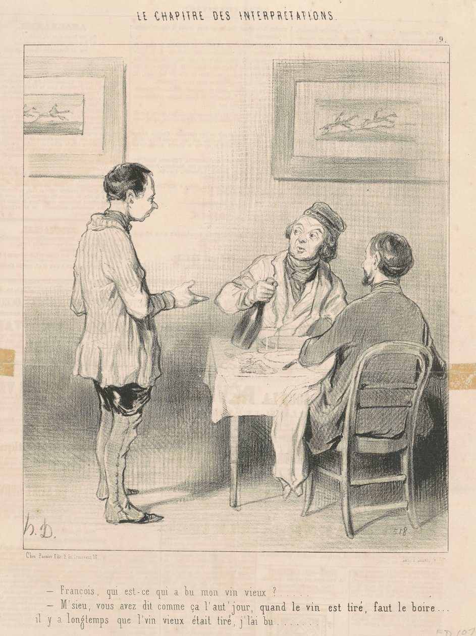 François, Who Drank My Wine by Honoré Daumier