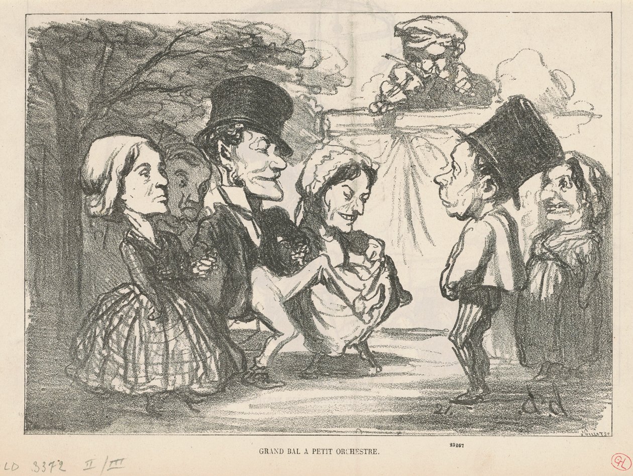 Grand Ball with Small Orchestra... (recto); A General Partnership (verso) by Honoré Daumier