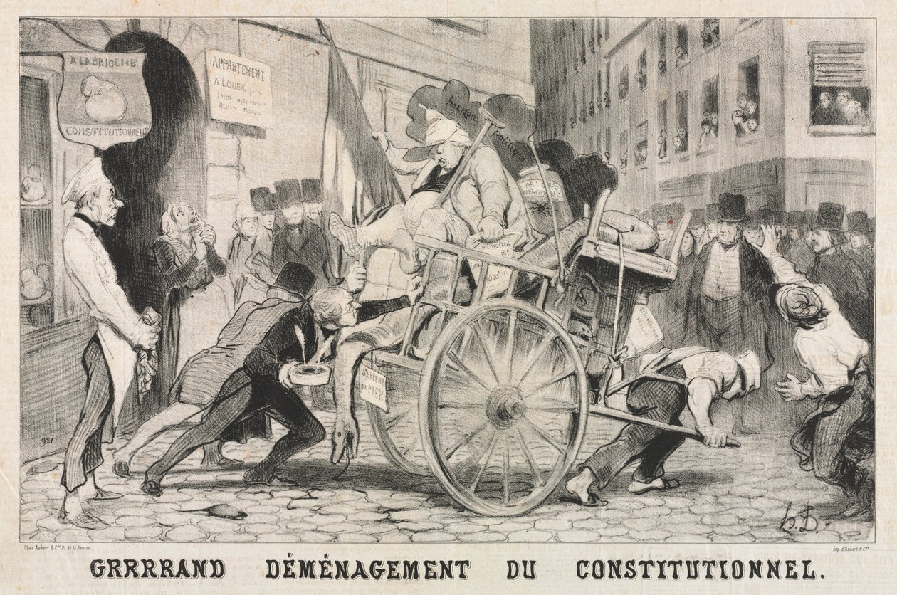 Great Removal of the Constitutional Establishment, 1846 by Honoré Daumier