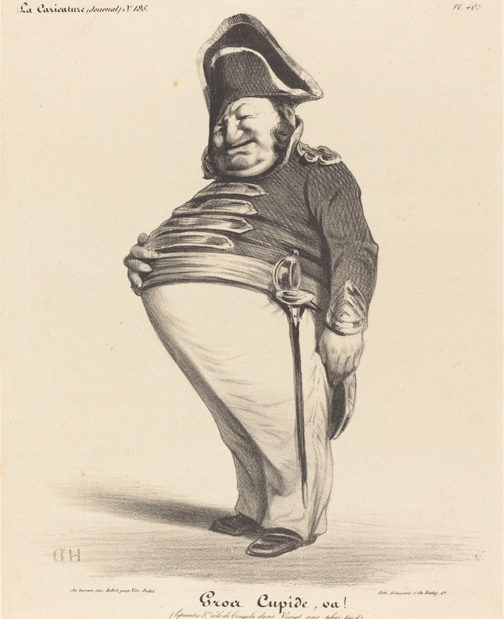 Big Cupid, Go! by Honoré Daumier