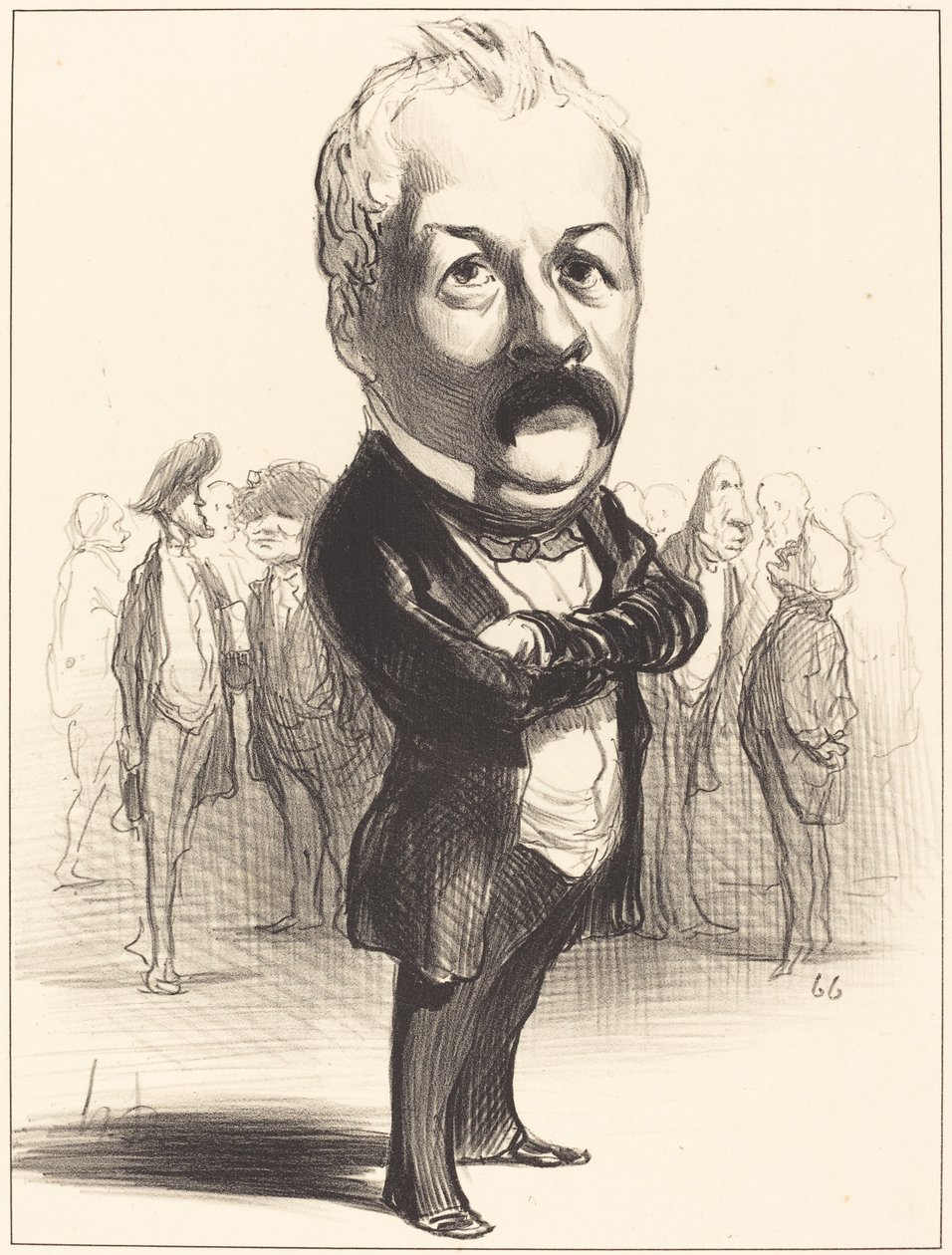 Gustave Sautayra by Honoré Daumier