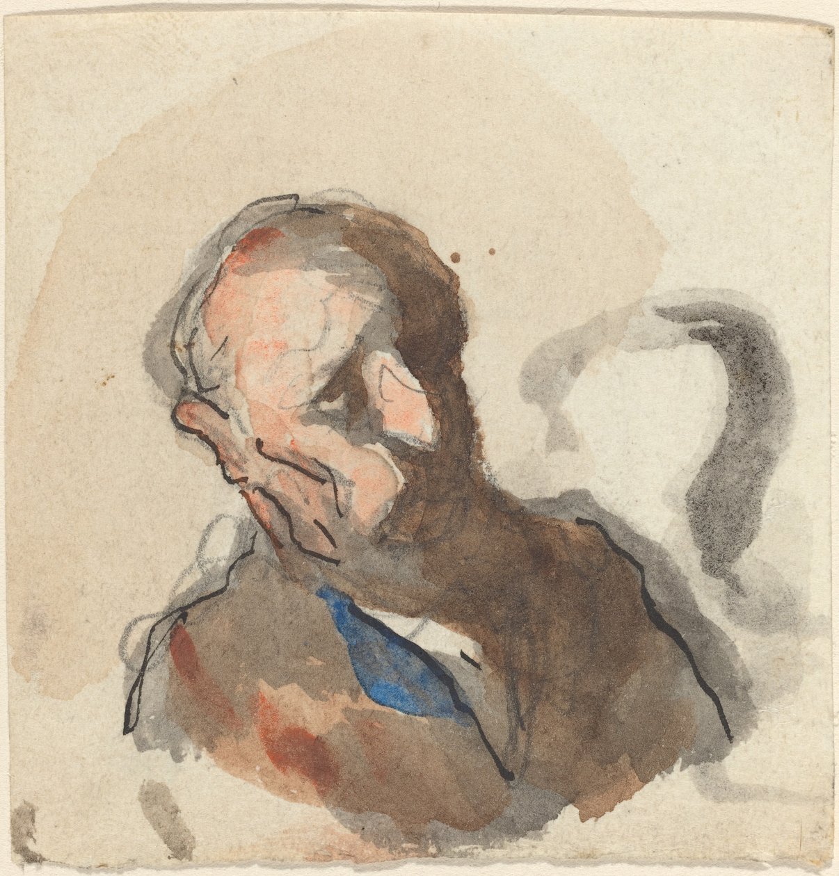 Head of a Man by Honoré Daumier