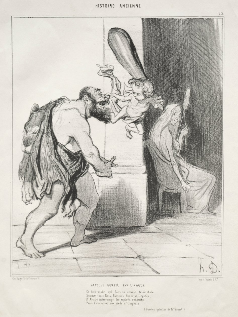 Hercules Tamed by Love by Honoré Daumier