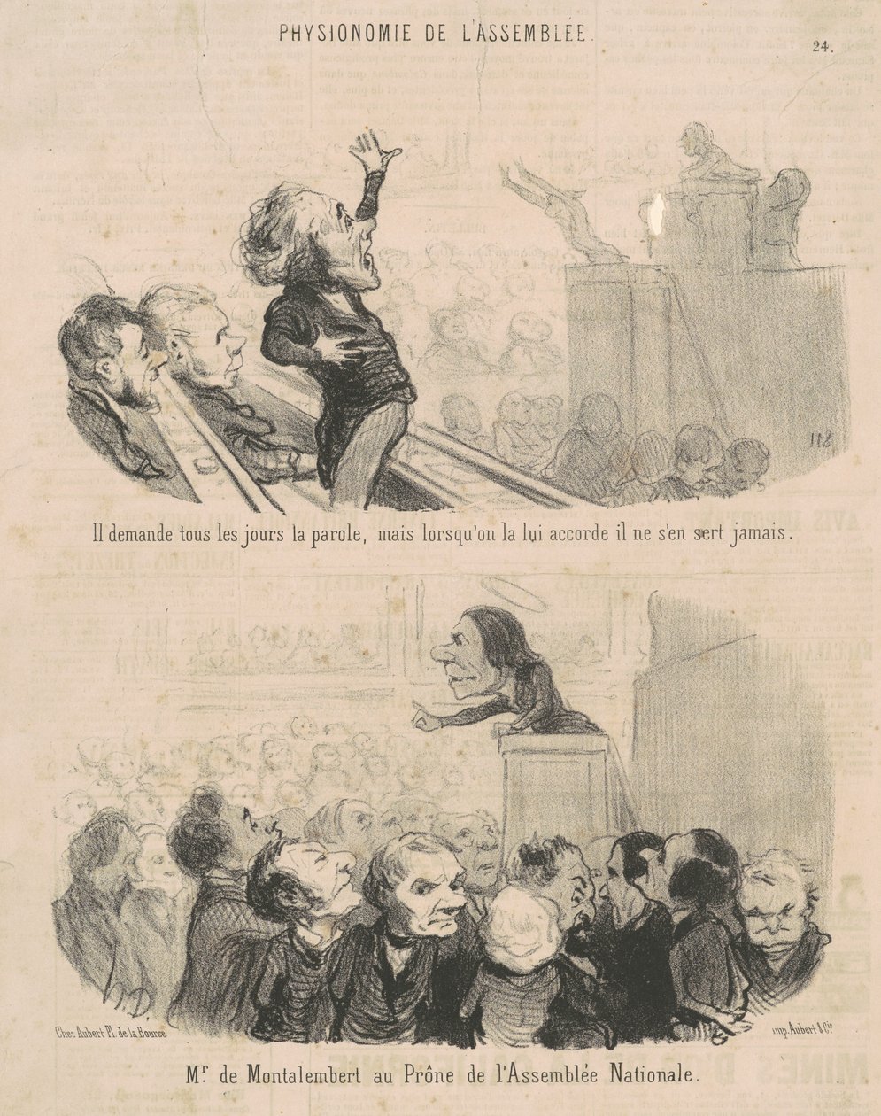 He asks for the floor every day... by Honoré Daumier