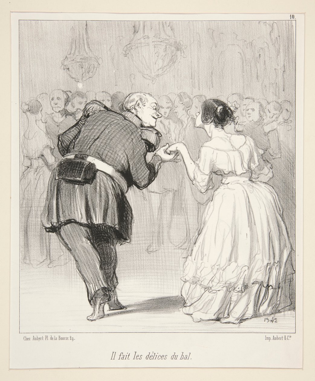 He Delights in the Ball, from Les Banqueteurs by Honoré Daumier