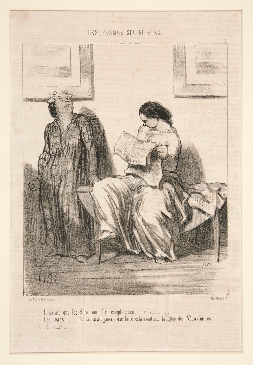 It Seems That the Clubs Will Be Completely Closed by Honoré Daumier