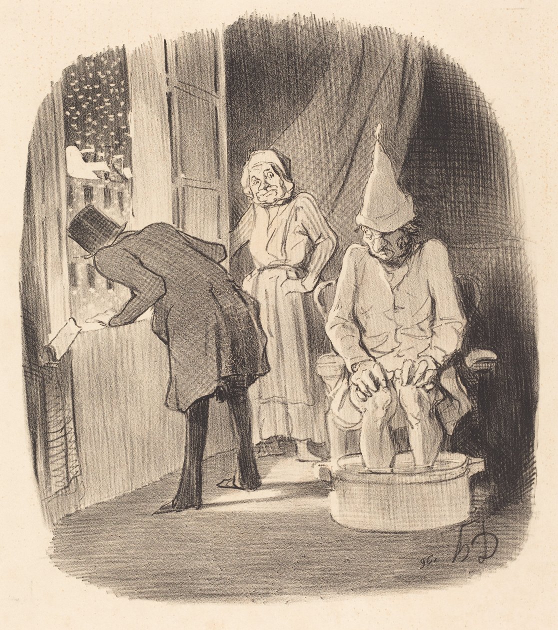 Inconvenience of Putting Your Home... by Honoré Daumier