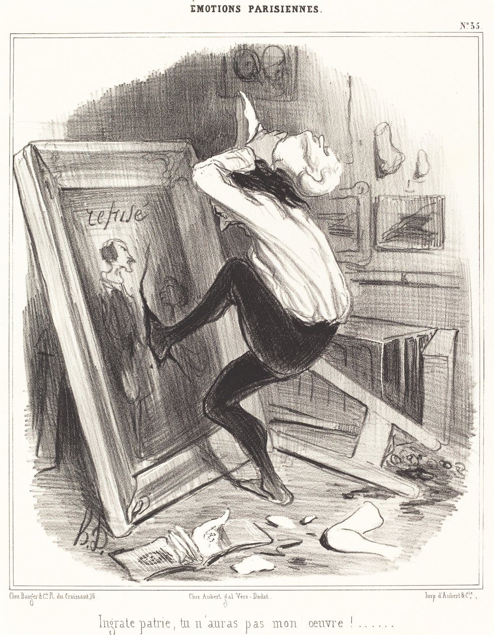 Ungrateful Homeland, You Will Not Have My Work! by Honoré Daumier