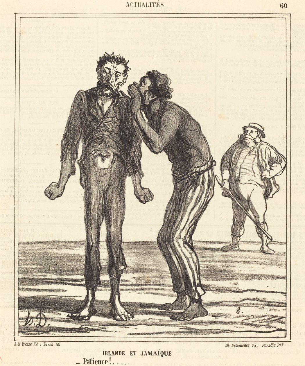 Ireland and Jamaica - Patience!... by Honoré Daumier