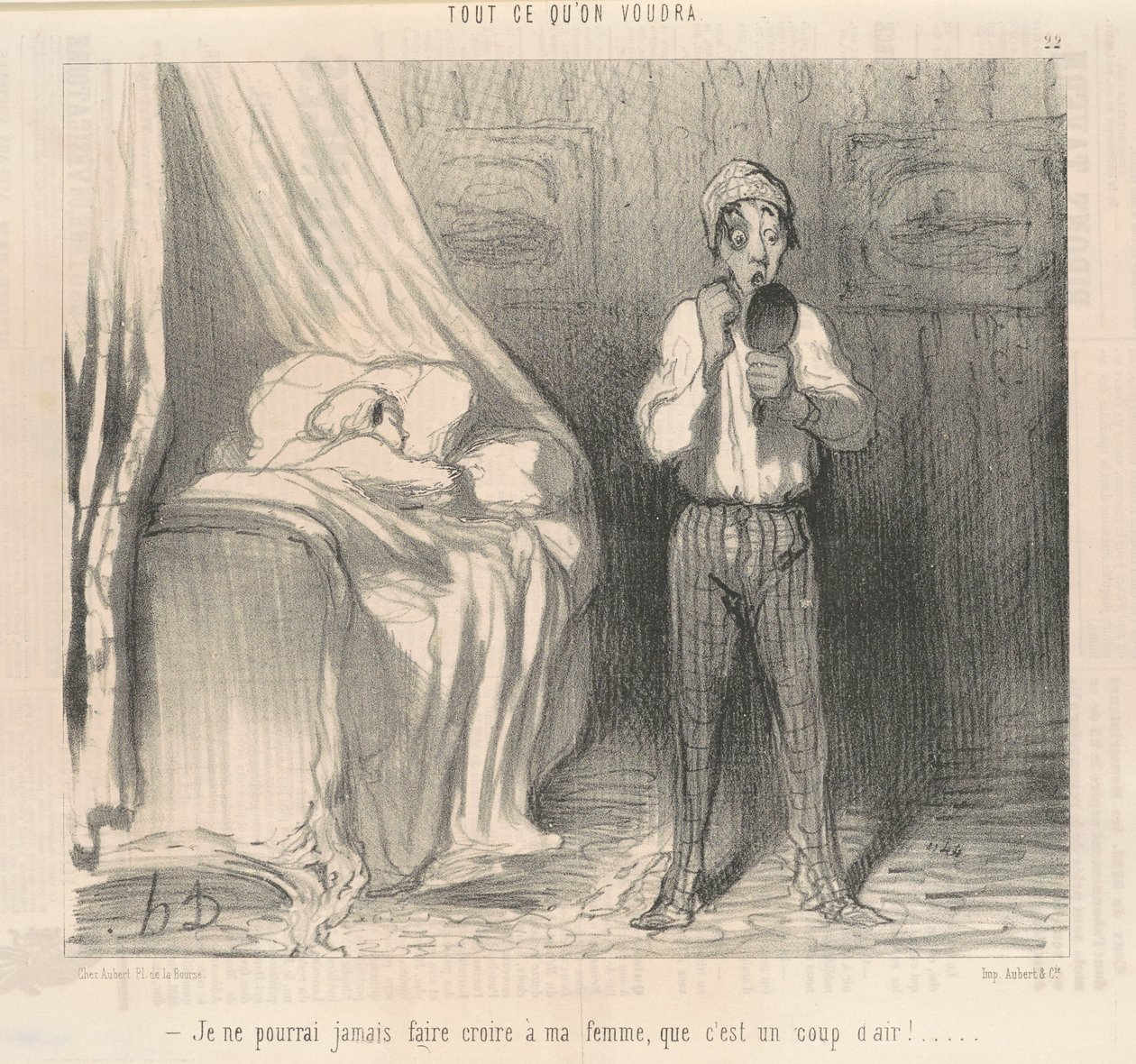 I Could Never Make My Wife Believe by Honoré Daumier