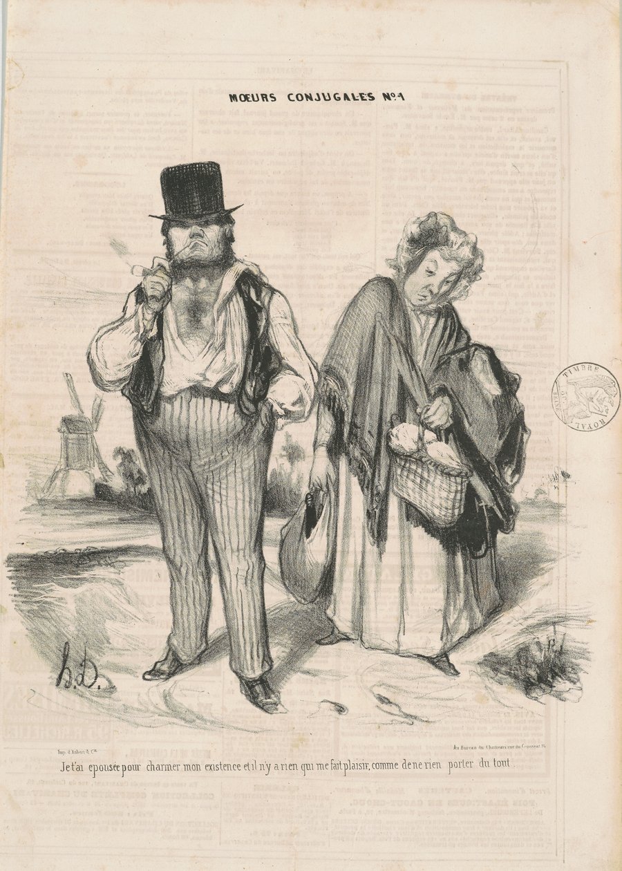 I Married You to Charm My Existence by Honoré Daumier