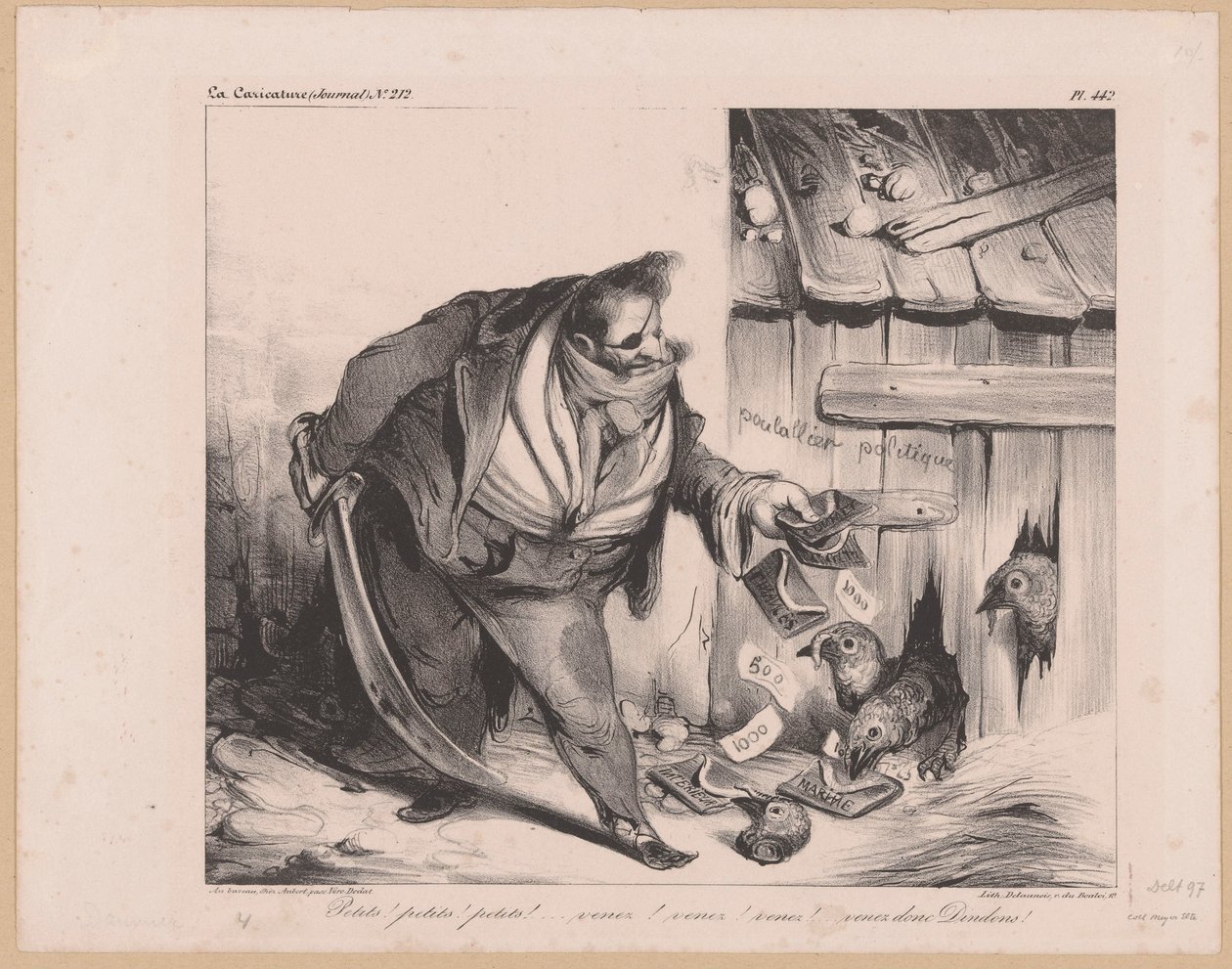 Caricature of King Louis Philippe I of France as a Bandit by Honoré Daumier