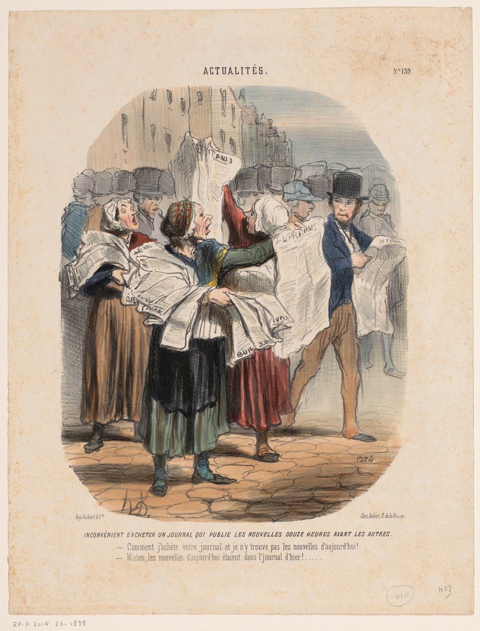 Newspaper Sellers by Honoré Daumier