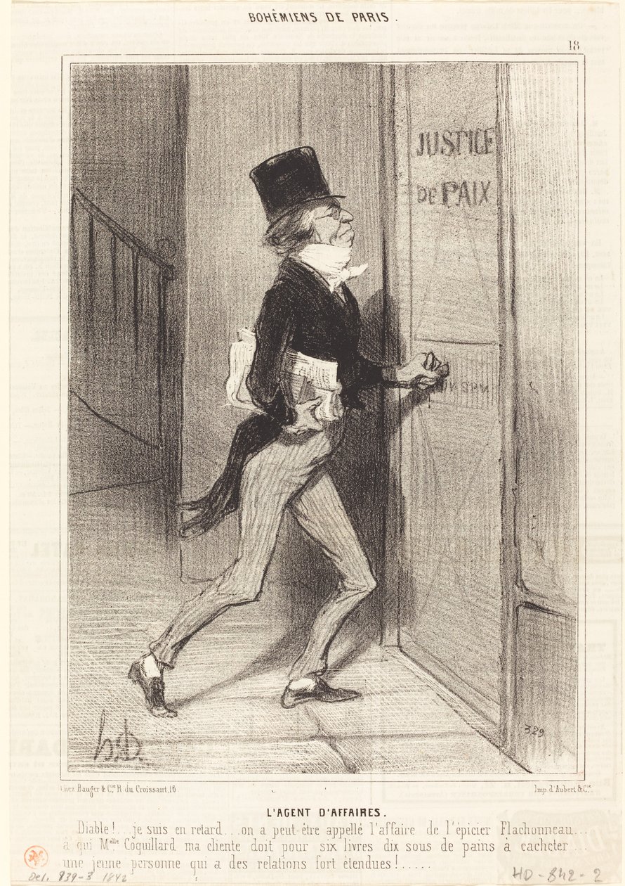 The Business Agent by Honoré Daumier