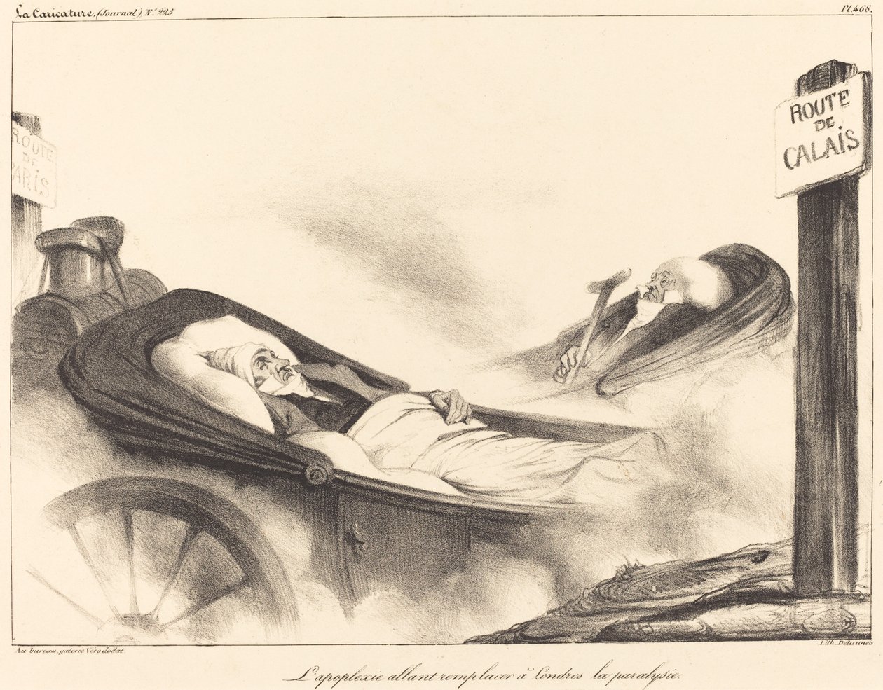Apoplexy Replacing Paralysis in London by Honoré Daumier