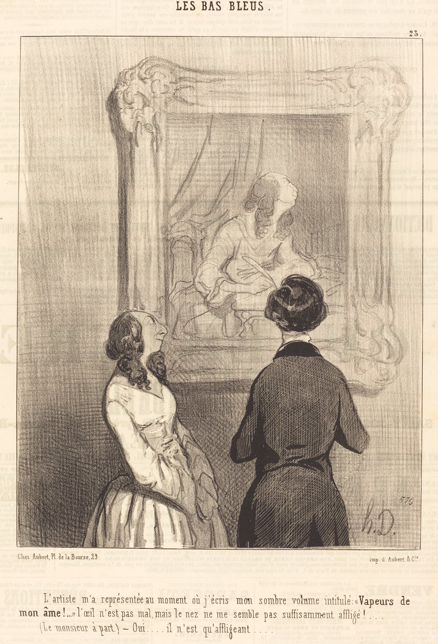 The Artist Represented Me at the Moment I Write by Honoré Daumier