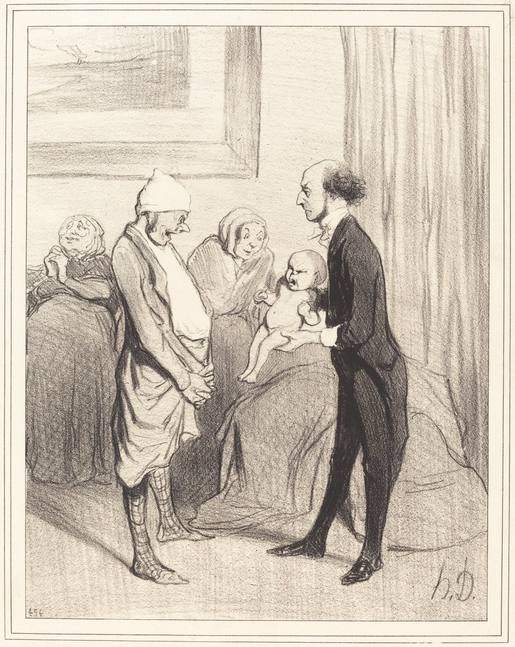 The Entry into Life by Honoré Daumier