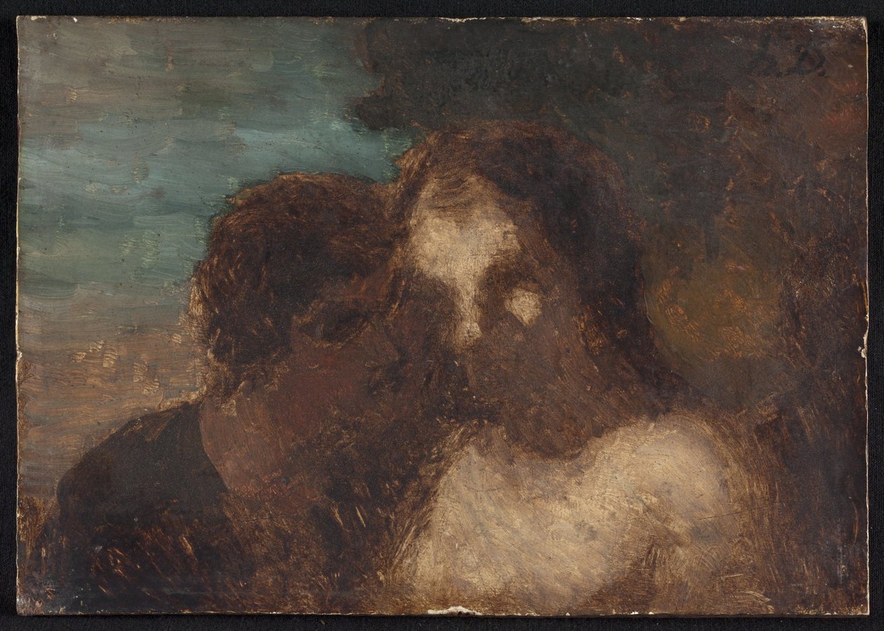 The Confidence or The Kiss of Judas by Honoré Daumier