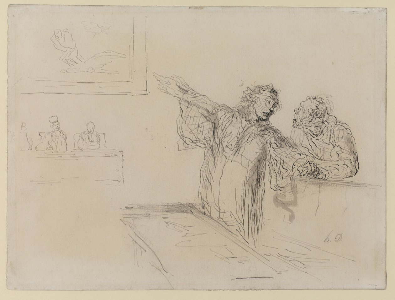 The Defense, c.1865 by Honoré Daumier
