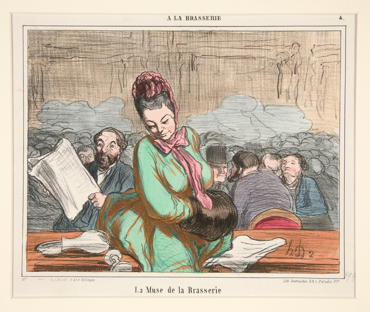 La Muse de la Brasserie, from A La Brasserie by Honoré Daumier