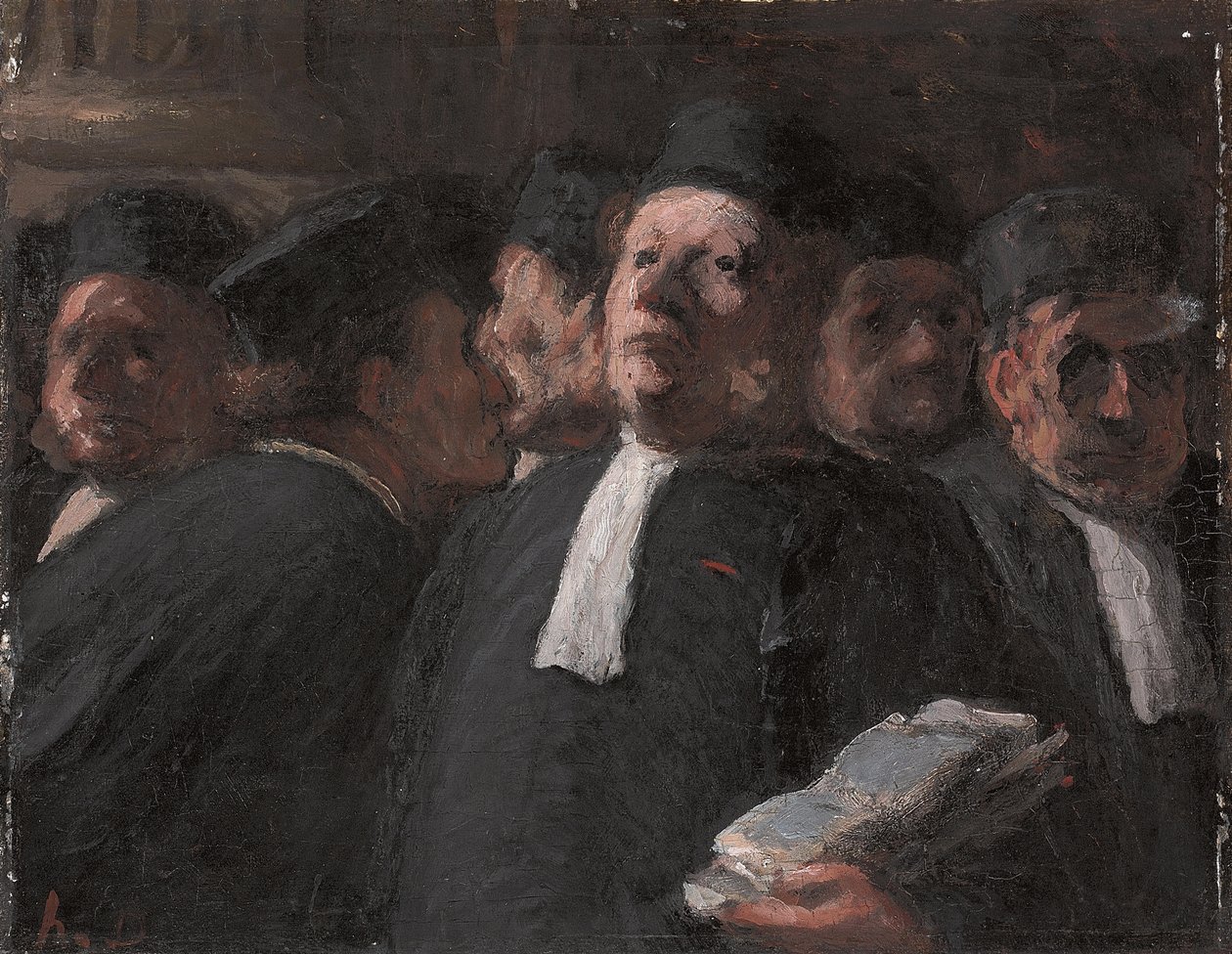 La Salle des Pas-perdus au Palais de Justice by Honoré Daumier