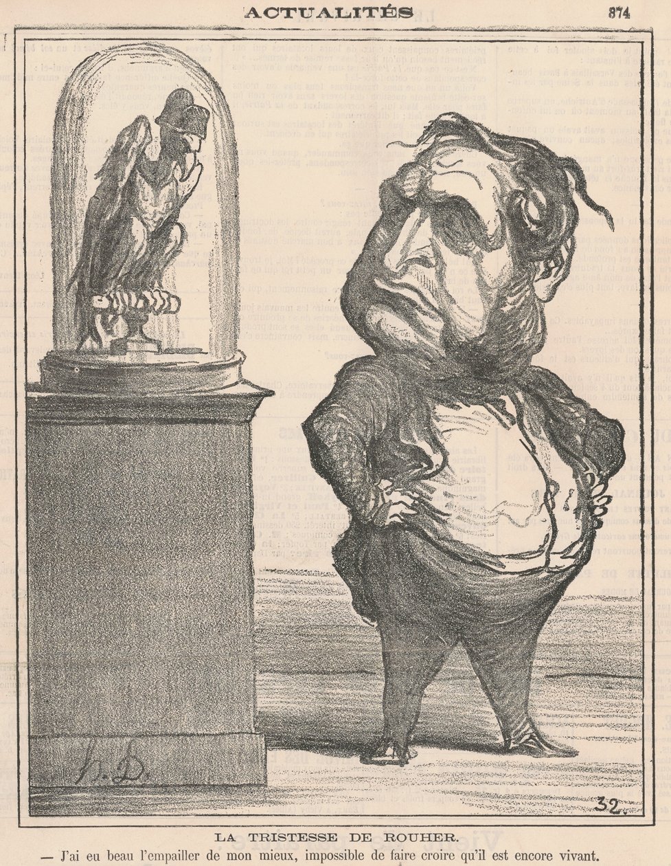 The Sadness of Rouher by Honoré Daumier