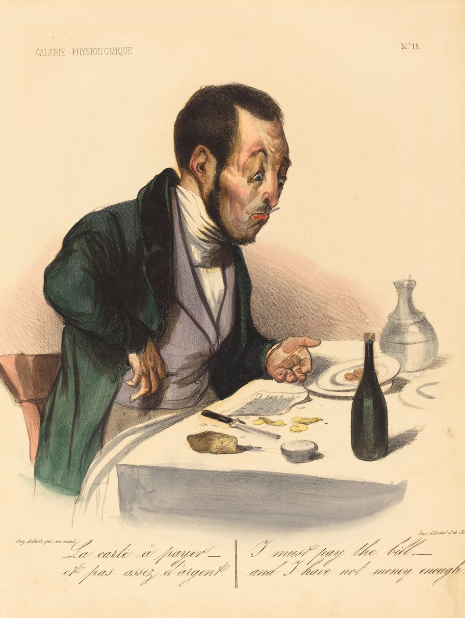 The Card to Pay by Honoré Daumier