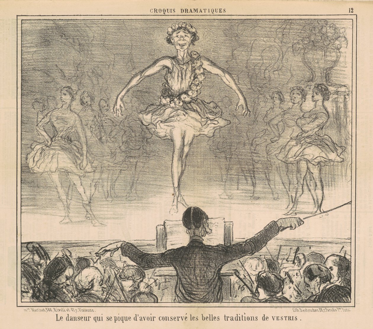 The Dancer Who Boasts of Having Preserved by Honoré Daumier