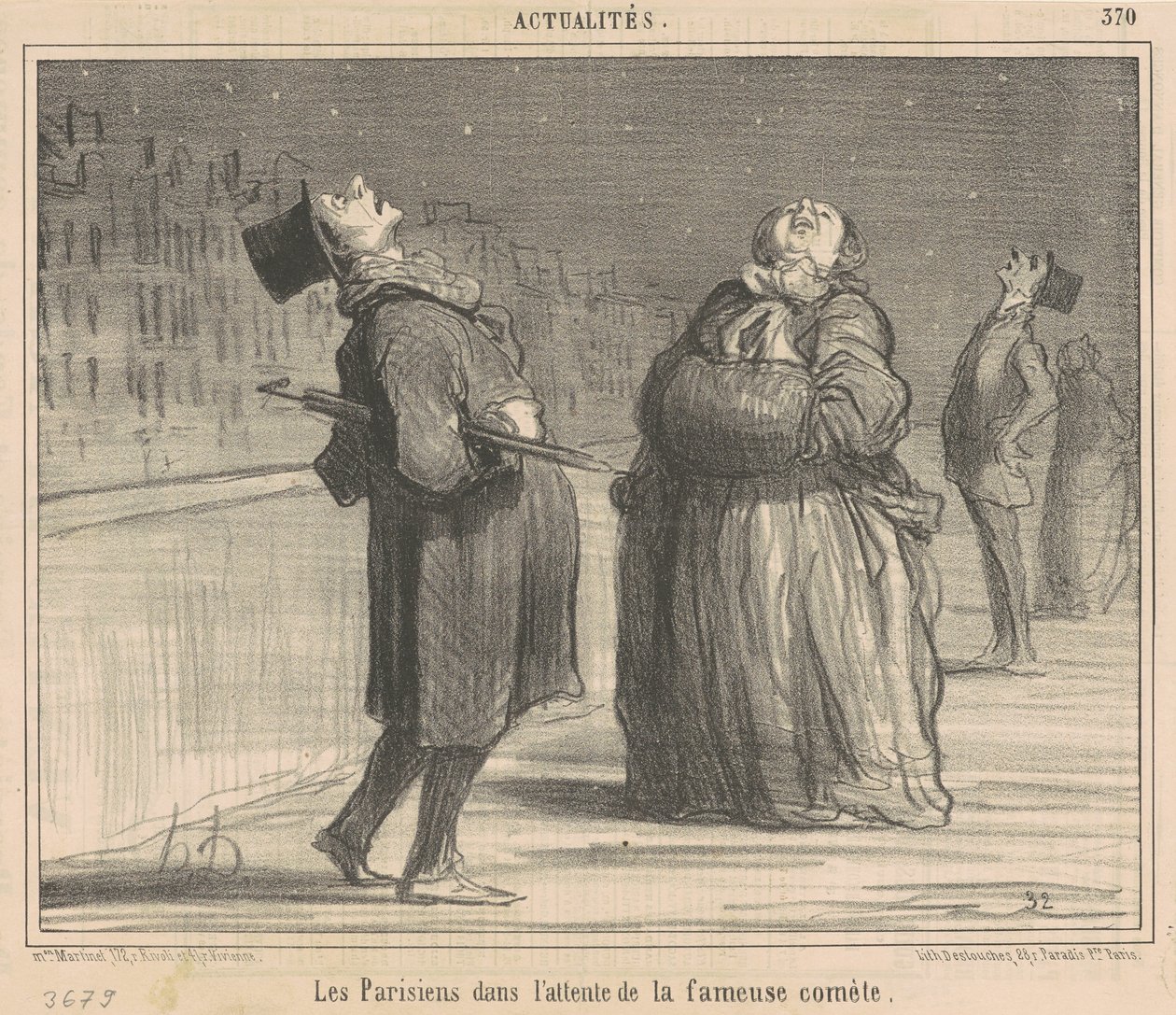 Parisians Awaiting the Comet by Honoré Daumier