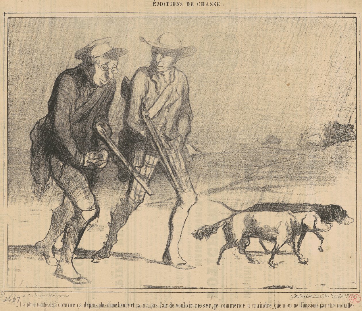 The Rain Has Been Falling Like This Already by Honoré Daumier
