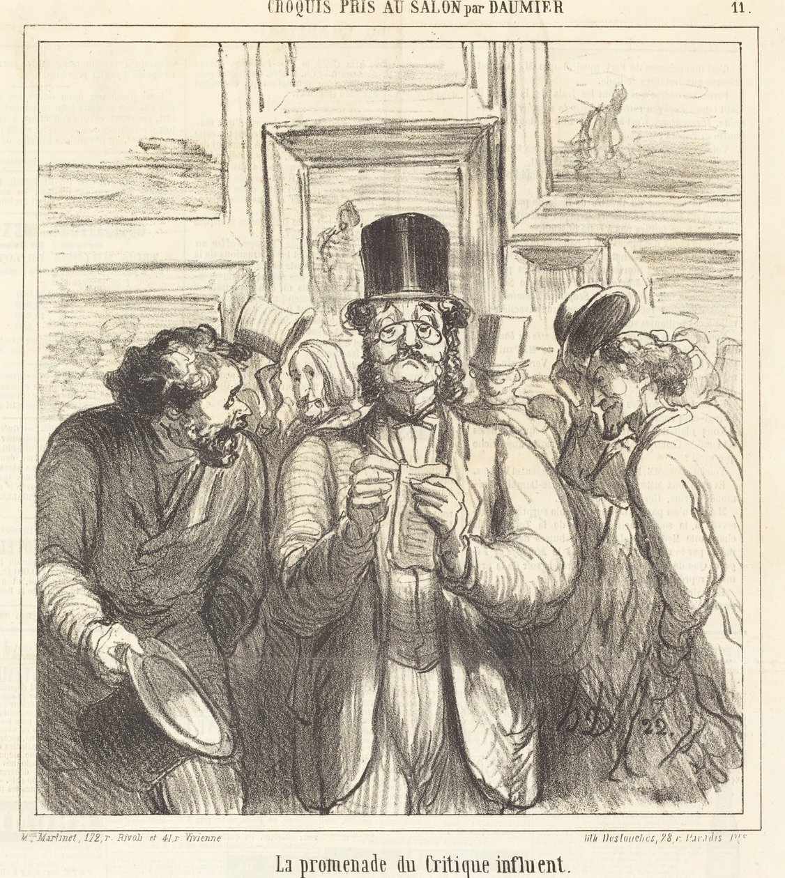 The Walk of the Influential Critic by Honoré Daumier