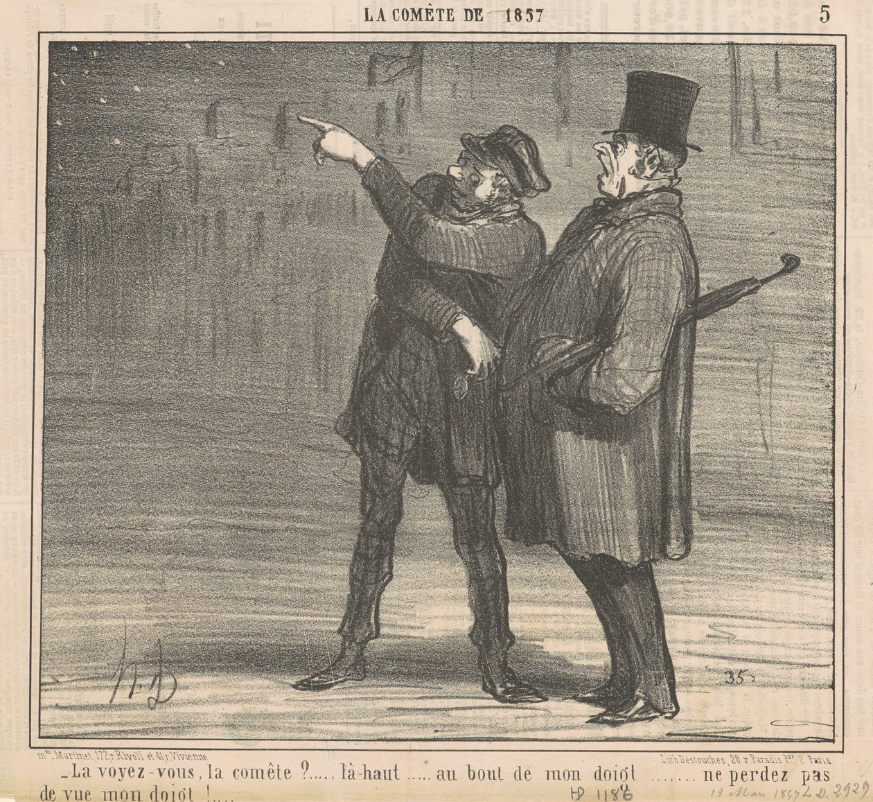 Do You See the Comet? by Honoré Daumier