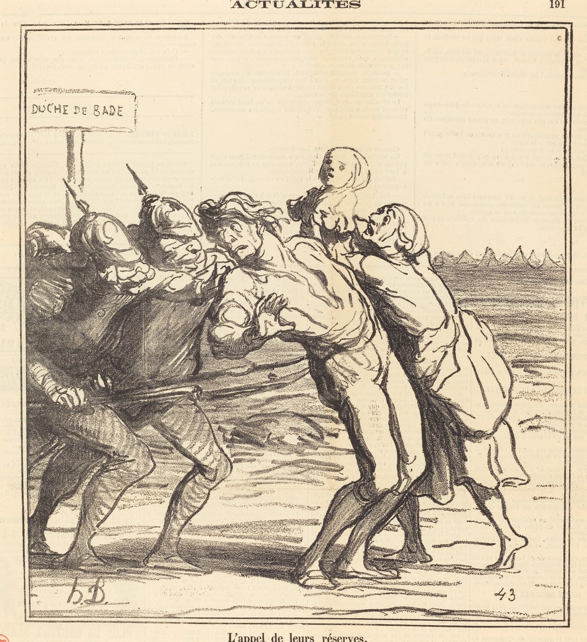 The Call of Their Reserves by Honoré Daumier