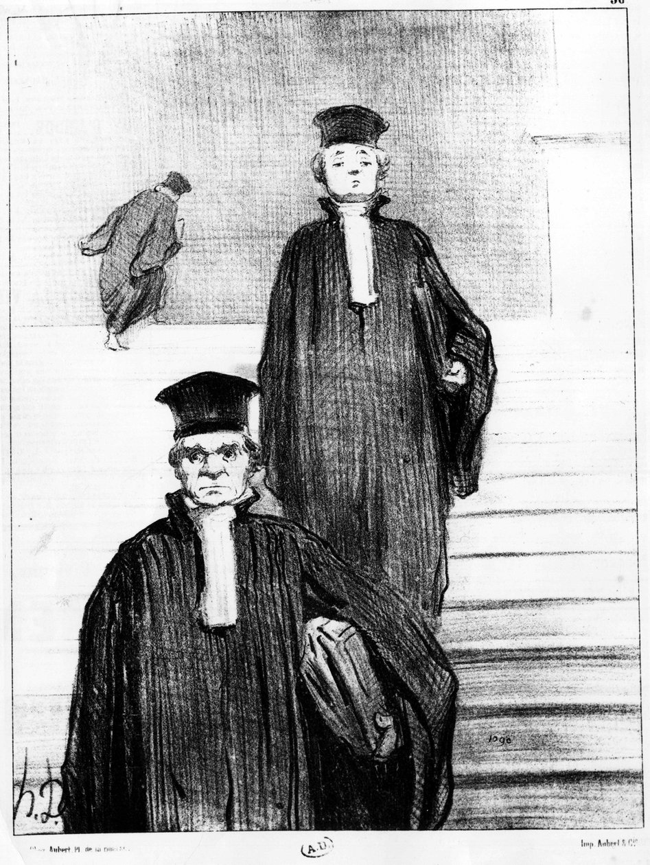 Lawyers, Caricature by Honore Daumier. Charivari by Honoré Daumier