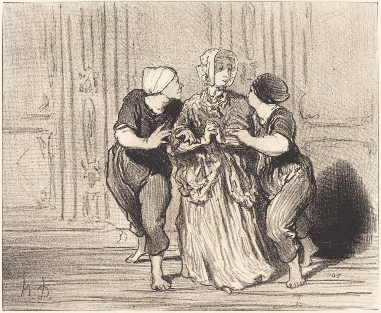 The Fair Sex at the Swimming School by Honoré Daumier