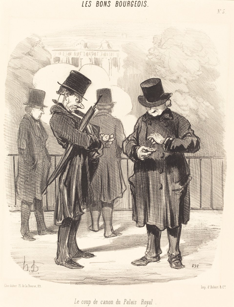 The Cannon Shot of the Palais-Royal by Honoré Daumier