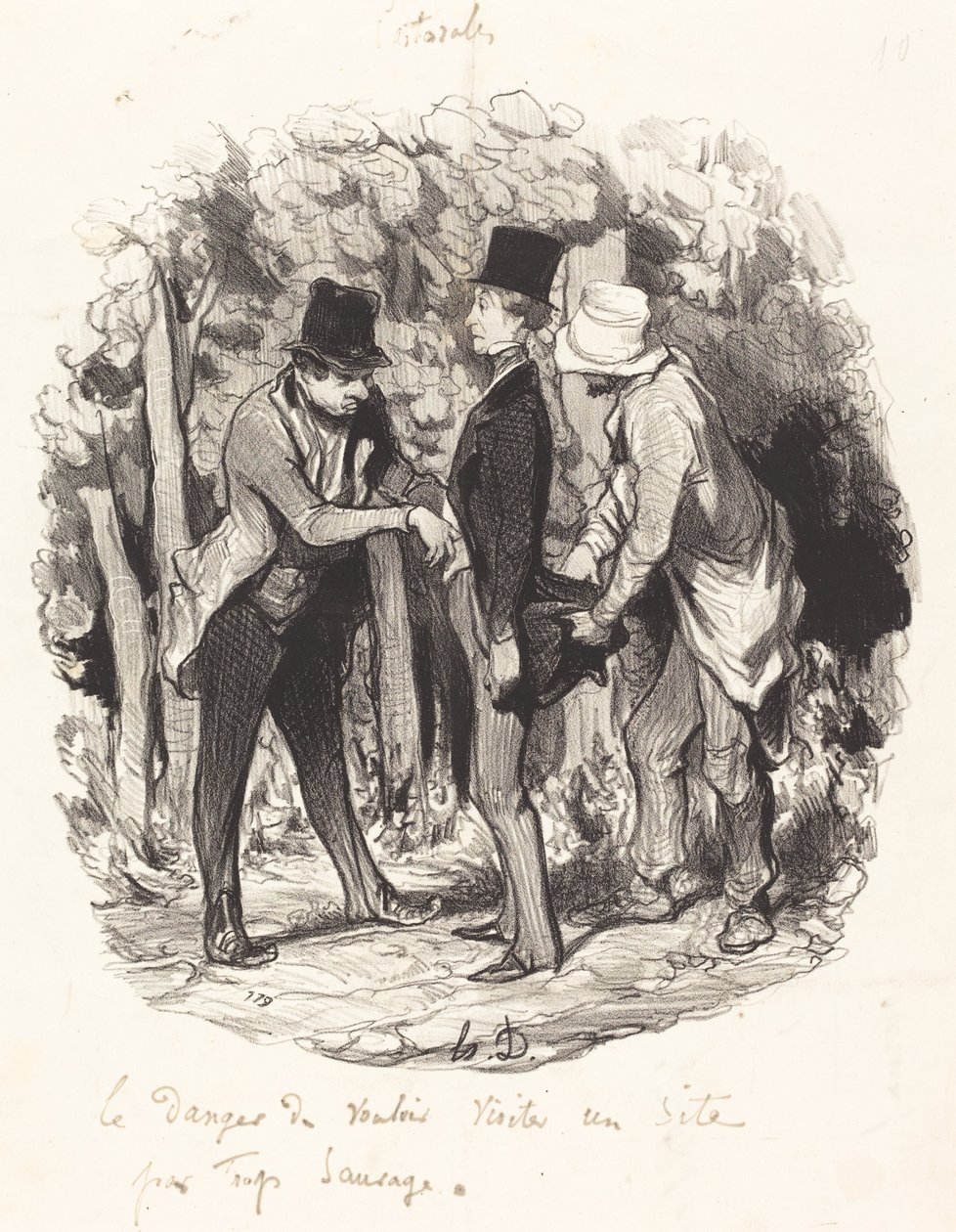 The Danger of... Visiting a Too Wild Site by Honoré Daumier