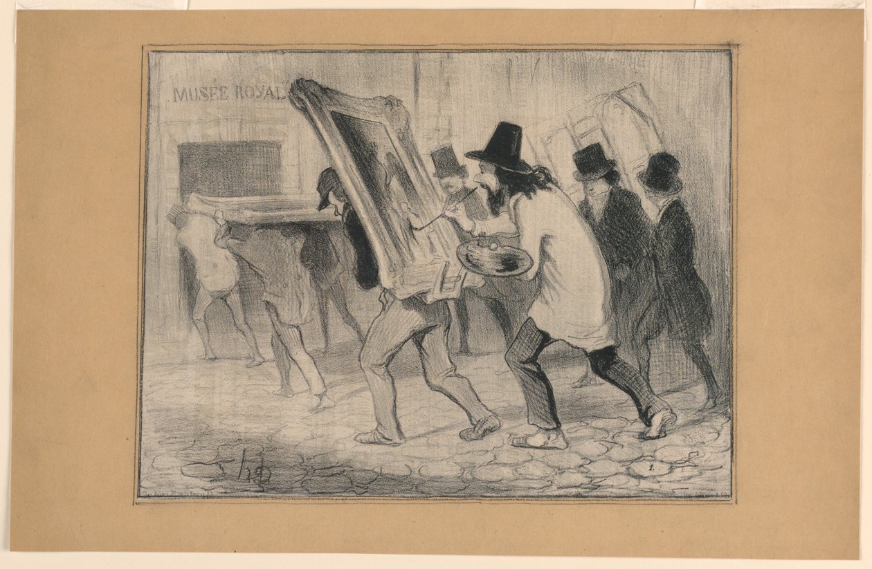 The Last Day of the Reception of Paintings, from Charivari by Honoré Daumier