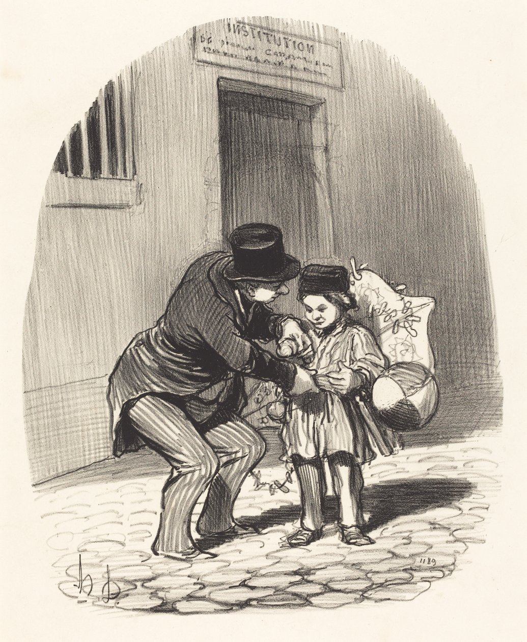 The Day Out by Honoré Daumier