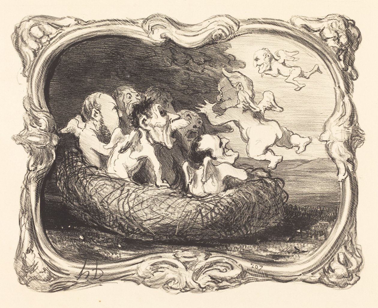 The Abandoned Nest by Honoré Daumier