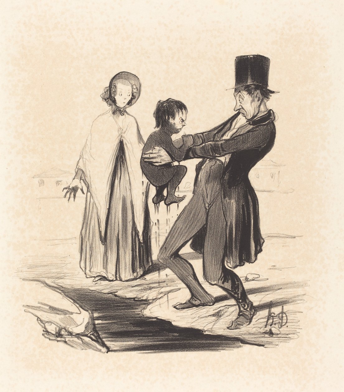 The Well of Grenelle by Honoré Daumier