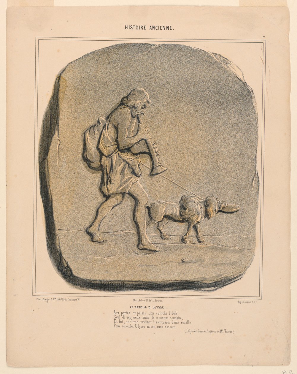 The Return of Ulysses, plate 7 from the Histoire Ancienne by Honoré Daumier