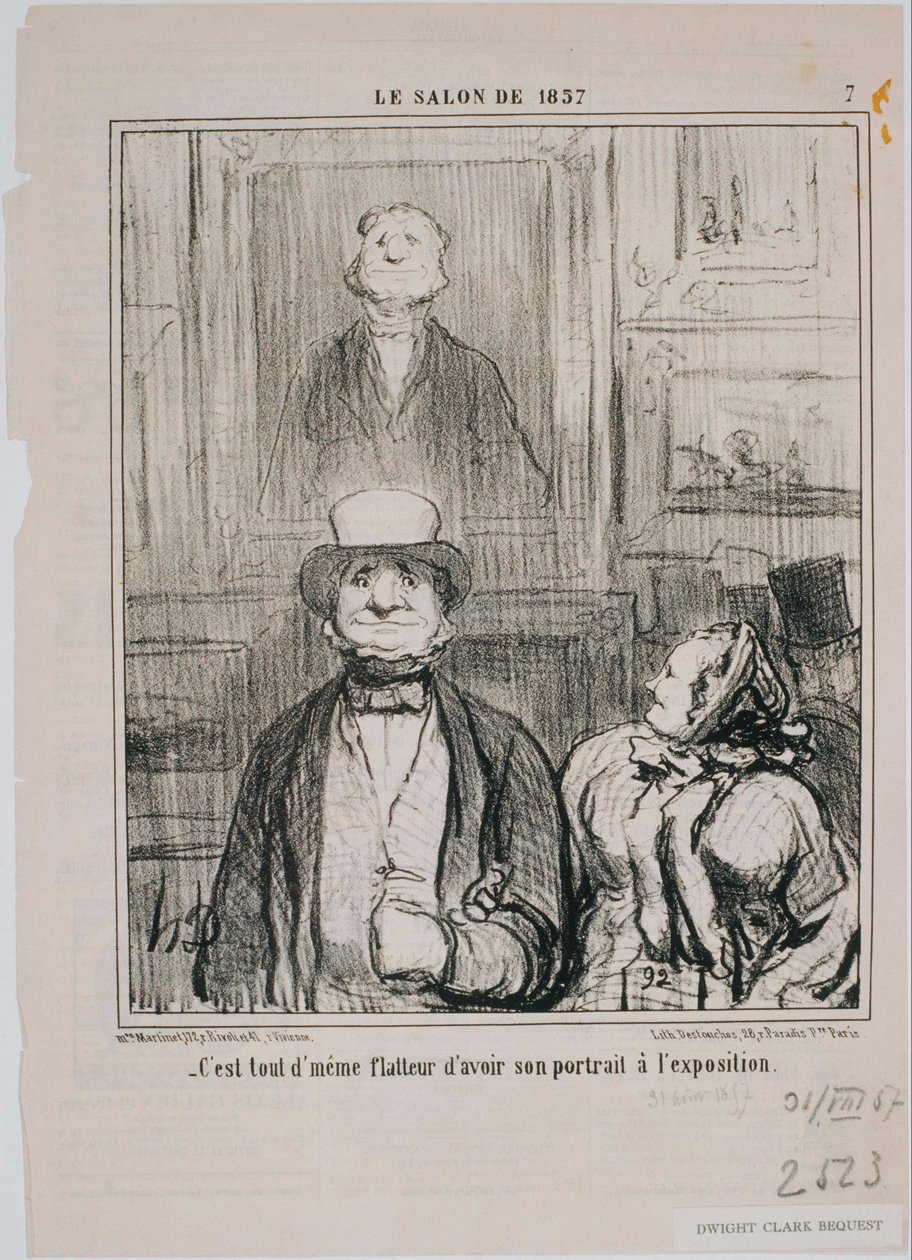 The Salon of 1857 by Honoré Daumier