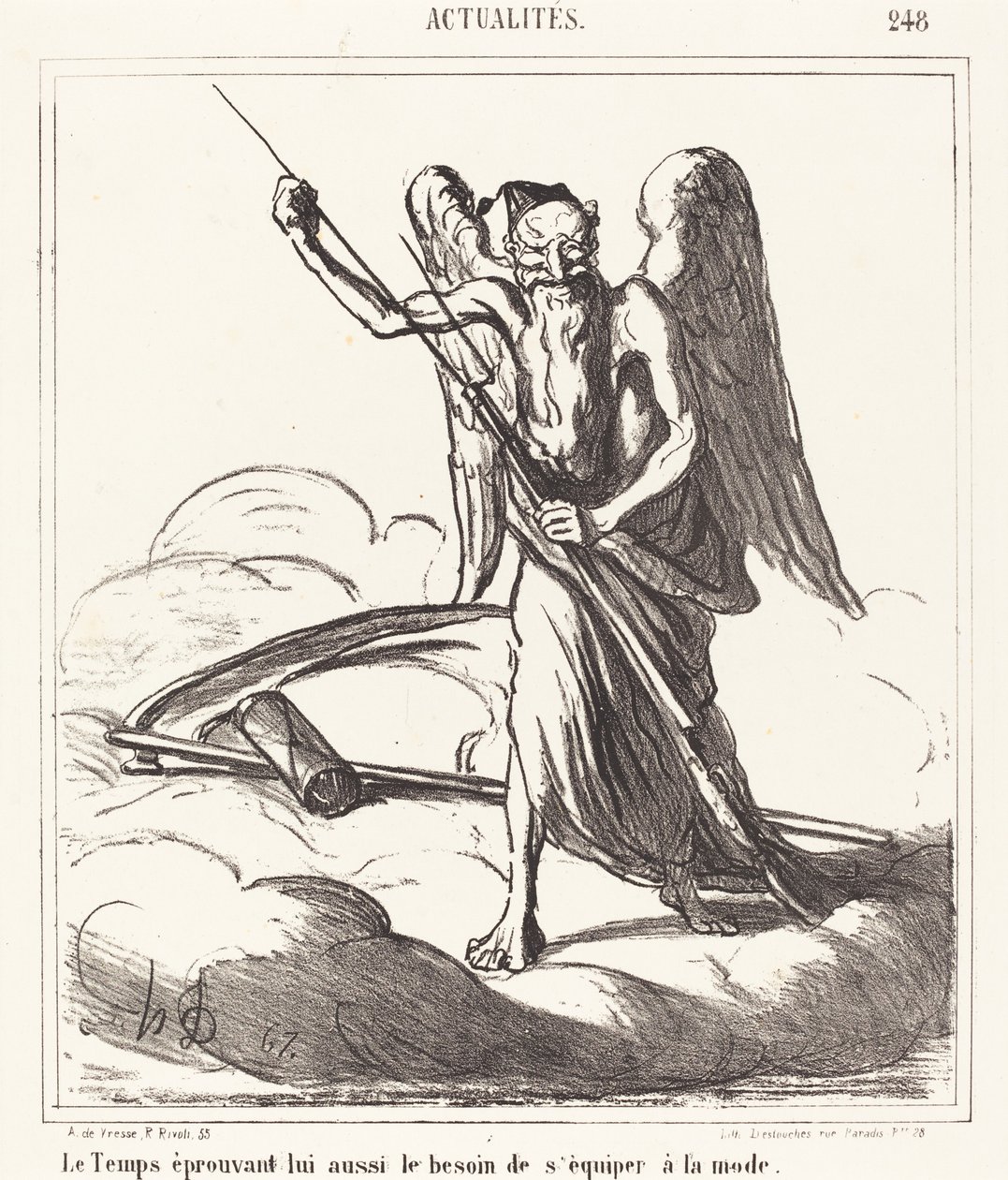 Time Also Feels the Need to Equip Itself in Fashion by Honoré Daumier