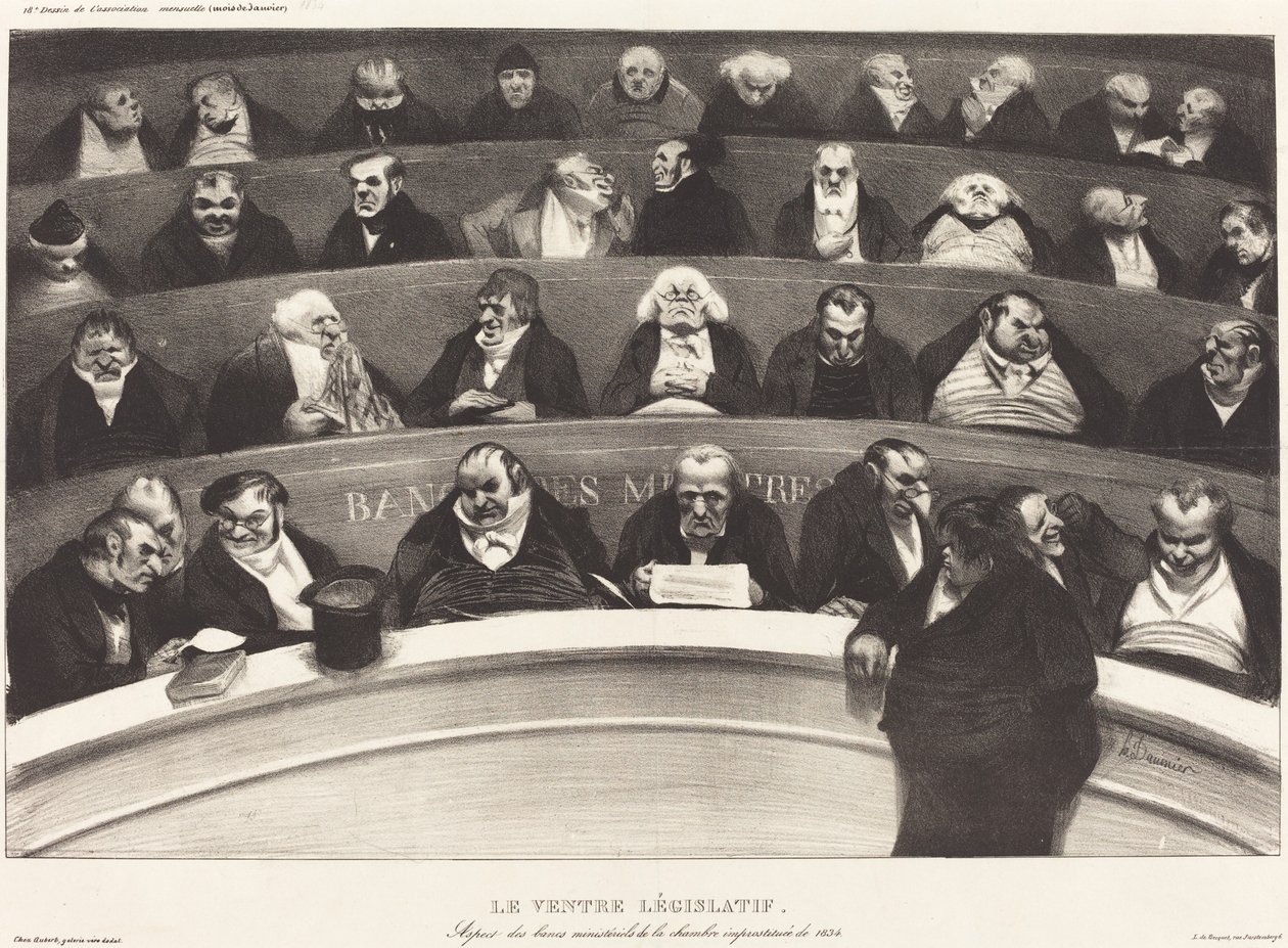 The Legislative Belly by Honoré Daumier