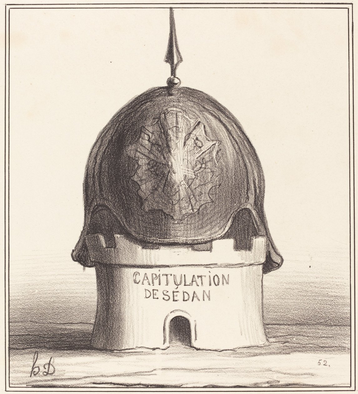 The Crowning of His Edifice by Honoré Daumier