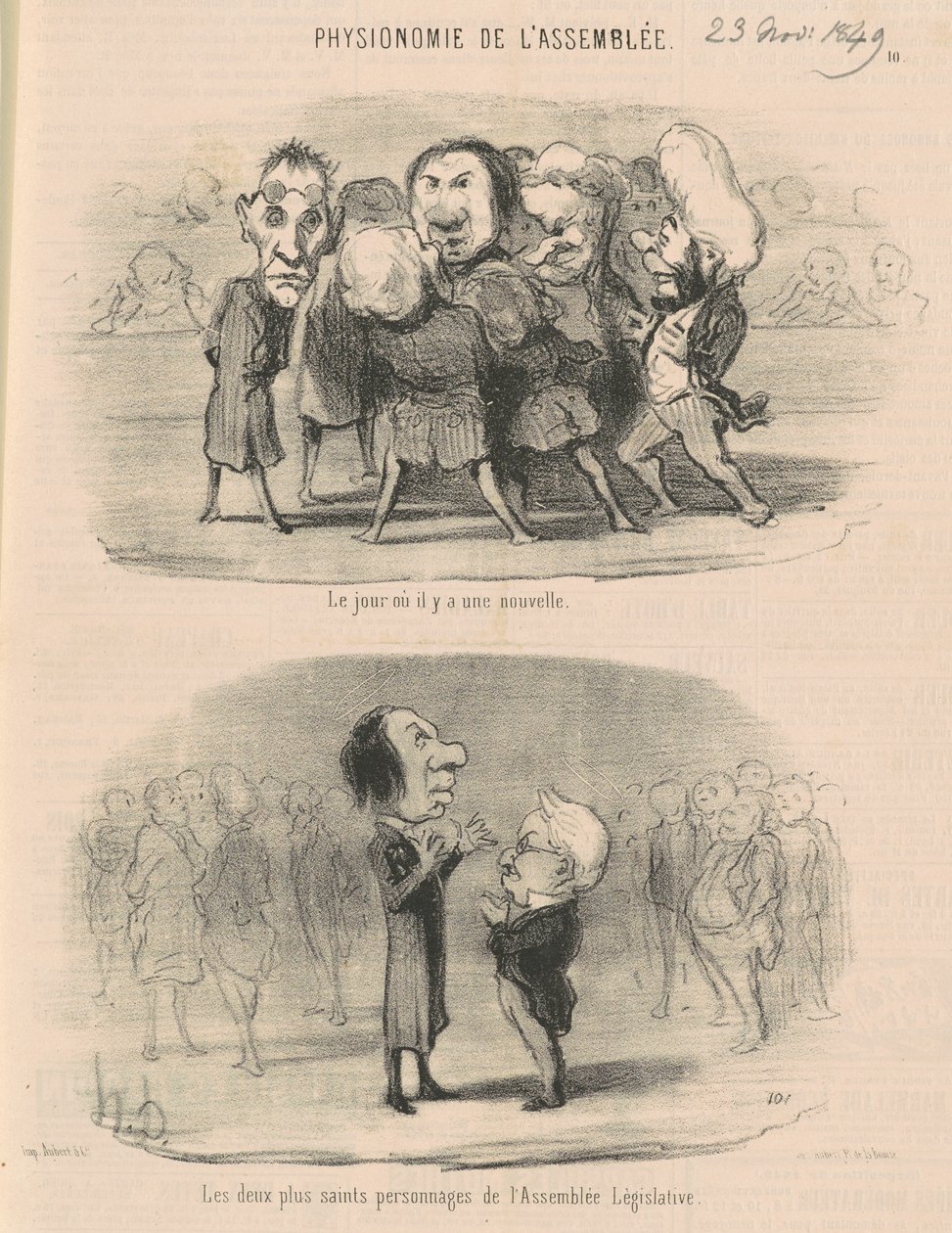 The Day When There is News by Honoré Daumier