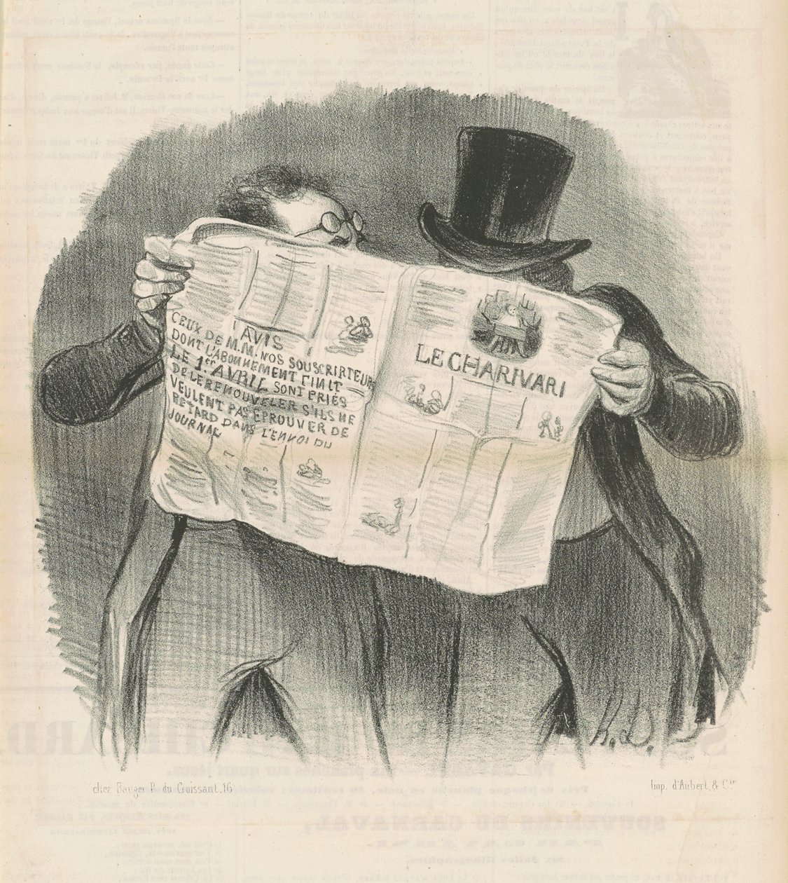 The Reading of the Charivari by Honoré Daumier