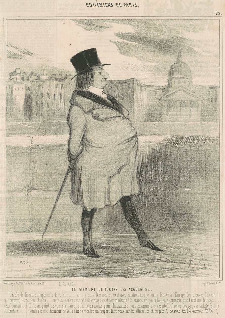 The Member of All Academies by Honoré Daumier