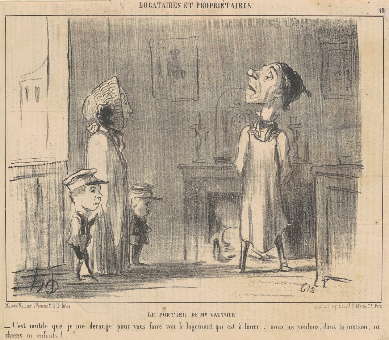 The Porter of Mr. Vautour by Honoré Daumier